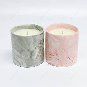 Bình Nến Mờ Tùy Chỉnh Mẫu Miễn Phí Bình Nến Rỗng Dập Nổi Bình Nến Gốm Màu Hồng Trắng Đen Có Nắp Đậy - Product Image 3