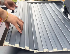 Pannelli Compositi in Alluminio a Doppio Strato Isolati per Tetti, Tettoie Parasole e Pareti Esterne Antipioggia - Product Image 4