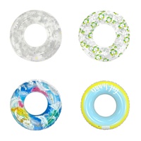Bouée gonflable mignonne en forme de donut, motif fruits en PVC, pour la plage et la piscine, pour adultes et enfants, idéale pour les fêtes aquatiques estivales