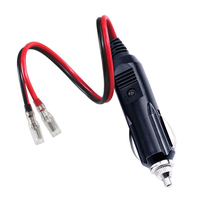 Câble allume-cigare de voiture LanLin durable et portable de 1 mètre 16AWG avec bande de mise à la terre, fils rouges et noirs, câble d'extension