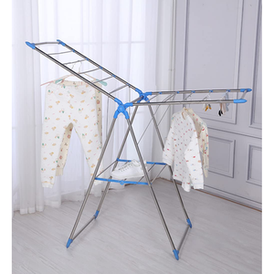 ชั้นวางของสแตนเลสแบบพับเก็บได้แบบสกายทัชชั้นวางเสื้อผ้าที่มั่นคงและประหยัดพื้นที่สำหรับเครื่องเป่าแห้ง - Product Image 4