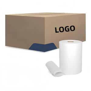 Rollos de toallas de mano de 220 hojas de una sola capa, papel higiénico suave y resistente para baños comerciales para restaurantes, hoteles envasados enteros - Product Image 2