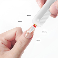 Perceuse à ongles sans fil en forme de stylo, 3 réglages de vitesse, 5 embouts interchangeables, lime à ongles électrique pour enlever l'acrylique et le gel