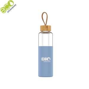 GA5064 bambou de marque privée cool <span class=keywords><strong>bouteille</strong></span> d'eau transparente en <span class=keywords><strong>verre</strong></span> conceptions 1000ml <span class=keywords><strong>1</strong></span> <span class=keywords><strong>litre</strong></span> avec manchon en silicone - Product Image 5