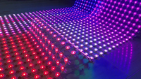 Écrans de rideau LED pliables étanches Fushilong DC5V 135W P42 IP67, murs vidéo programmables, ascenseur Nova OS