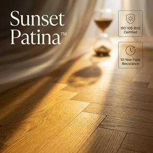 Parquet multicouche en chêne blanc brossé antique 450x75mm avec teinture Sunset pour maisons de luxe légères, usage extérieur et parcs - Product Image 4