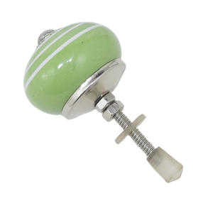 Bandes blanches de vente chaude et boutons en céramique vert forêt poignées de poignée d'armoire en métal pour la cuisine, la salle à manger et l'utilisation de la garde-robe-CK 558 - Product Image 2
