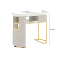 Vente Chaude : Table de Manucure Luxe Léger en Marbre Personnalisable avec Chaises de Différentes Tailles et Styles pour Salon de Manucure