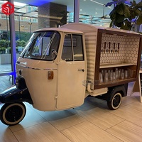 Tricycle alimentaire de Style Vintage, camion de crème glacée, voiture de café, cuisine Mobile, chariot de nourriture électrique, camion de bière de Bar Mobile