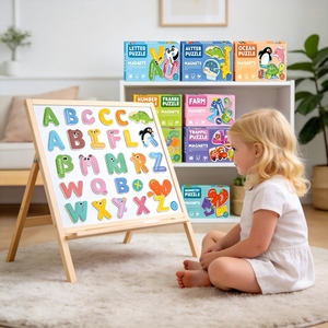 26 lettres de l'alphabet, lettres autocollantes pour réfrigérateur, animaux, chiffres, puzzle magnétique, apprentissage de l'<span class=keywords><strong>orthographe</strong></span> pour bébés, jouet Montessori pour tout-petits - Product Image 1