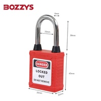 Cadenas de sécurité industriel anti-poussière 38 mm avec clé maîtresse et anse en acier pour verrouillage d'équipement - BD-G04DP