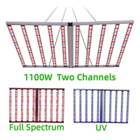 Lampu Tanam LED 1100W Grosir Dua Saluran Lipat Spektrum Penuh Lampu Tanam LED Komersial dengan UV