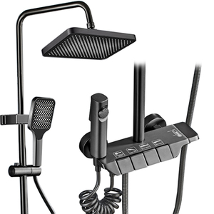 Wall Mounted Piano <strong>Shower</strong> Set 4 Functions Rainfall <strong>Shower</strong> Faucets Mixer Hot and Cold Bathroom <strong>Shower</strong> <strong>System</strong> - Product Image 1