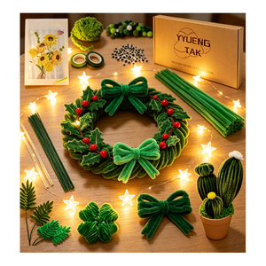 Matériel artistique éducatif DIY, fil chenille velours pour projets créatifs et belles décorations florales en fil chenille. - Product Image 5