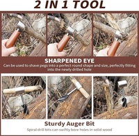 Tarière manuelle Outil de survie Tarière manuelle Perceuse à bois Scotch Eye Bushcraft Outil de survie pour le camping en plein air