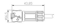 Adaptateur automobile étanche IP68 XATLJ M12, prise mâle 2+4, câble à montage sur panneau, contact en laiton 5A/10A, boîtier PC/Nylon
