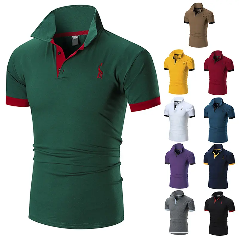 Polo di Design di vendita calda Logo personalizzato poliestere tinta unita uniforme Polo da Golf Camiseta Polo per uomo