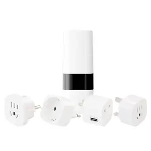 Universal Adapter,International Travel Power Plug Adapter Converter Worldwide Adapters with USB Portable Cube Wall Charger
