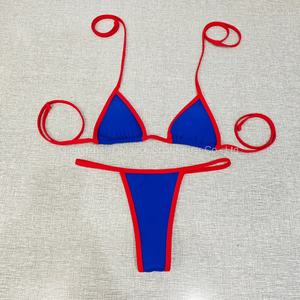 ชุดบิกินี่เซ็กซี่แบบ 2 ชิ้น สีสันตัดกัน พร้อมโลโก้แบบกำหนดเองของบราซิล ปี 2025 สำหรับผู้หญิง ชุดว่ายน้ำชายหาด - Product Image 4