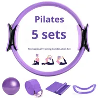 Cercle de Pilates, ballon de yoga, anneaux de résistance, bandes de stretching, chaussettes de yoga, kit de fitness 13 pièces, kits de Pilates