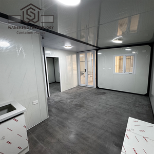 Maison conteneur extensible préfabriquée personnalisée 20 '40 'Maison pliante extérieure préfabriquée de deux chambres à coucher Construction <span class=keywords><strong>Immobilier</strong></span> - Product Image 5