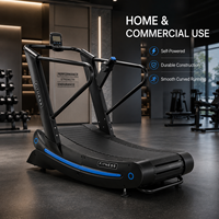 Caminadora Mecánica Curva con Pantalla LED, 1-20 km/h, Máquina para Correr Curva para Gimnasio en Casa, Equipo de Ejercicio Aeróbico y Fitness