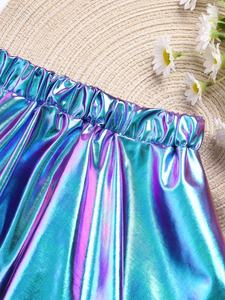 5-16 niñas niños falda metálica brillante A-Line Mini faldas para baile porristas puesta en escena fiesta <span class=keywords><strong>cumpleaños</strong></span> fiesta Ceremonia - Product Image 4