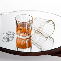 Verres à whisky cylindriques modernes, transparents, réutilisables, sans plomb, pour liqueur, verres à shot pour bar