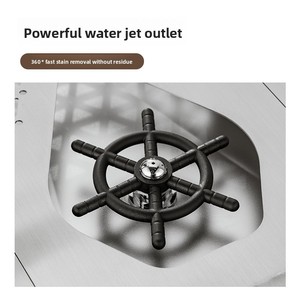 Lavabicchieri Integrato in Acciaio Inox per Bancone <span class=keywords><strong>Bar</strong></span>, Rubinetto ad Alta Pressione per Lavaggio, Uso Commerciale per Caffetterie e Ristoranti - Product Image 3