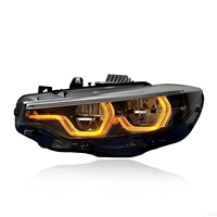 Faros Delanteros Originales Plateados IKON Auto V3 para BMW Serie 4 F32 F36 M4 F82 F80 13-19, Luces Diurnas Tricolor Amarillo Blanco Ámbar