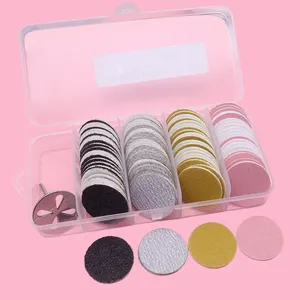 Nuevos 80 Discos de Papel de Lija con Broca Metálica para Uñas de 0.98 Pulgadas - Repuesto de Brocas para Taladro de Uñas para Pedicura y Manicura - Product Image 2