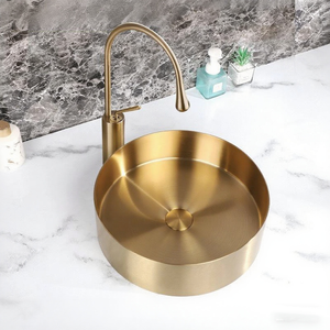 Globale caldo nuovo prodotto in <span class=keywords><strong>acciaio</strong></span> lavandino del <span class=keywords><strong>bagno</strong></span> sopra il contro-nave bacino Nano rivestimento rotondo lavello con Pop-up di scarico - Product Image 5