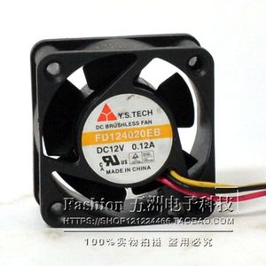 Ventilateur sans balais Y.S.Tech DC 40 mm 12 V 0,12 A à double roulement à billes pour boîtier d'ordinateur FD124020EB - Product Image 1