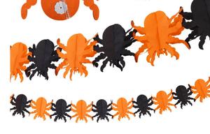 Vòng Hoa Halloween Băng Rôn Giấy Lớn Dây Treo Hình Dơi Bí Ngô Bóng Ma Trang Trí Tiệc - Product Image 3