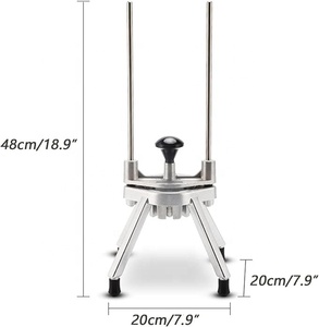 Coupe-citron 8 sections avec trancheuse en acier inoxydable en forme de <span class=keywords><strong>V</strong></span> trancheuse à fruits et citron vert hachoir à légumes Dicer pour barre trancheuse manuelle - Product Image 2
