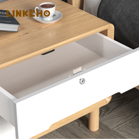 Serrures de tiroir de bureau en fer chromé de haute qualité LINKCHO avec clé métallique pour meubles de chambre - Durables et faciles à utiliser