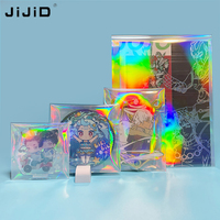 Goxijid — pochette personnalisée pour dossiers hologramme, trousse auto-adhésive à Laser argent, sacs d'emballage de cosmétiques, cadeaux en OPP