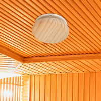 Sauna en bois écologique moderne, aérateur de plafond de forme ronde pour usage intérieur dans la salle de bain