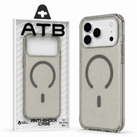 Coque de téléphone anti-rayures ATB Glitter, anti-jaunissement, magnétique, pour iPhone 17 18 Pro Max, avec charge sans fil