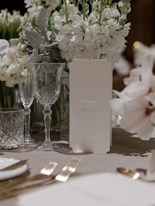 Cerimonia nuziale e ricevimento di lusso elegante carta di cotone fatta a mano stampa carte <span class=keywords><strong>Menu</strong></span> di nozze con nappa - Product Image 4