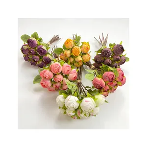 JH Factory Promotion Rose Bouquets Of Artificial Flowers Rose Bouquet Flower Gift 10 Hand Letters Wrapped Heart Roses