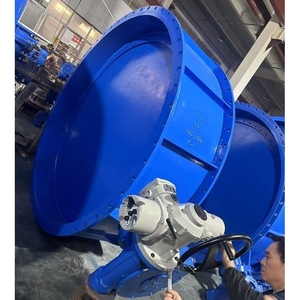 วาล์วผีเสื้อ D343H-2.5C DN2400 โลหะ ซีลแข็ง แบบหน้าแปลน ควบคุมด้วยมือ/ไฟฟ้า สำหรับน้ำอุณหภูมิปกติ - Product Image 2