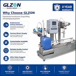Machine de remplissage de bidons GLZON 5L <span class=keywords><strong>20L</strong></span> 25L, machine de remplissage, d'étiquetage et de bouchage servo pour huile, shampoing, savon, acide - Product Image 6