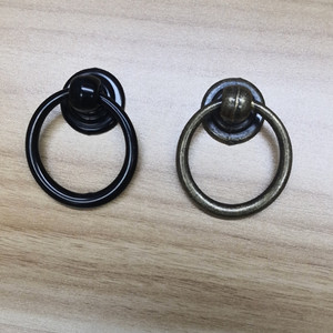 Furniture Handle Ring Zinc Alloy Single Hole Drawer Pull Minimalist Design - Product Image 1