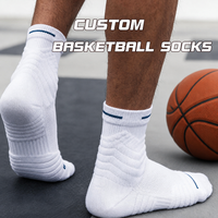 Chaussettes de sport en tissu éponge avec logo personnalisé, chaussettes de sport athlétiques en gros pour le basketball, la course à pied et la salle de sport