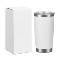 Gobelet de voyage pliable en acier inoxydable à double paroi isolé sous vide de 20 oz, avec couvercle, garde les boissons chaudes/froides pendant 6 à 12 heures, résistant à l'ébullition, vente en gros