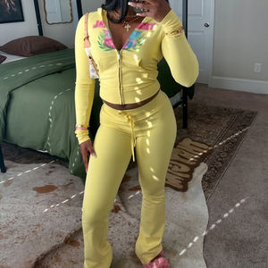 Осенний женский 2025 спортивный костюм с принтом логотипа женская одежда куртка на молнии с брюками комплект из <span class=keywords><strong>2</strong></span> предметов для женщин - Product Image 6