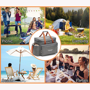 Bolsa de almuerzo térmica con aislamiento térmico logotipo personalizado impermeable poliéster ecológico al por mayor cremallera color personalizado soporte OEM/ODM - Product Image 3