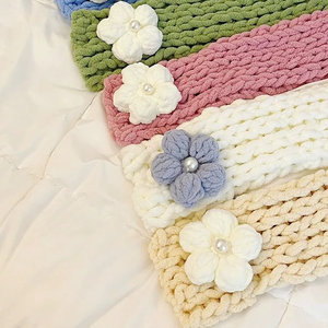 Fil de chenille de boucle de doigt de couverture <span class=keywords><strong>fine</strong></span> gonflée en gros sans crochet sans aiguille, fil gonflé, corde à tricoter de doigt de fil volumineux 1/0.08NM - Product Image 4