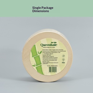 Rouleaux de papier toilette en pulpe de bambou Jun Jiale, doux, écologiques, taille standard, 500 g par rouleau - Product Image 5